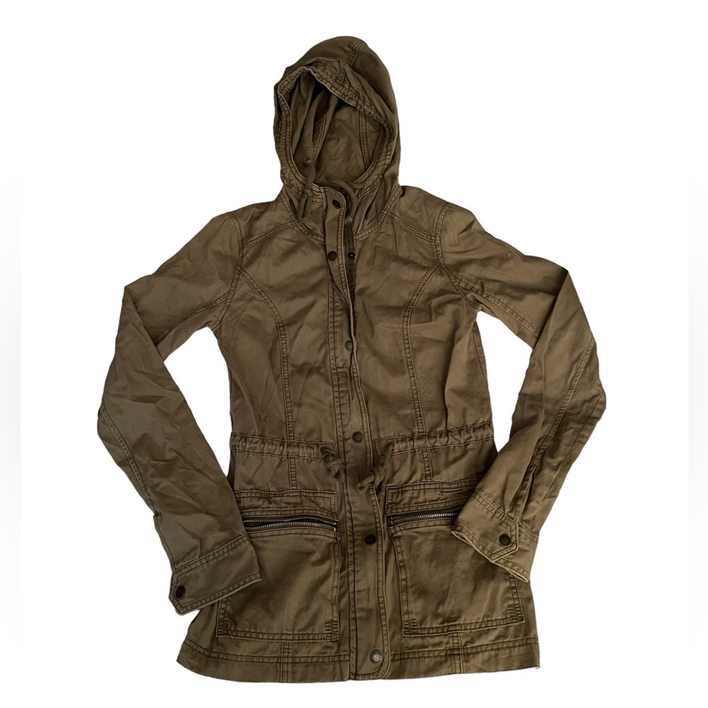 EUC Hollister Women’s Vintage Green Anorak Utility Military Jacket in Green - Picture 2 of 7